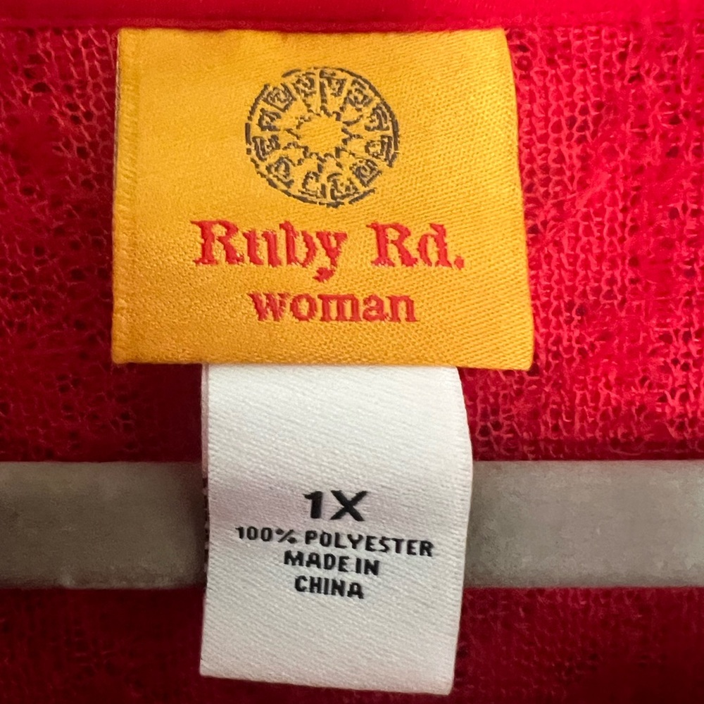 Ruby Rd. Bold Red Cowl Neck Sweater - Picture 3 of 6